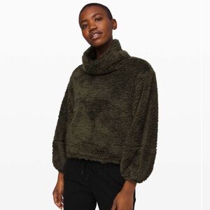 LULULEMON green Warmth Restore Sherpa Pullover
